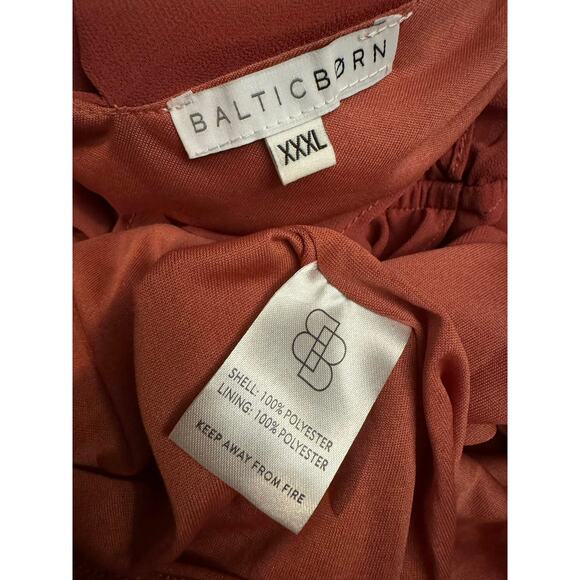 Baltic Born Katya Ruffle Maxi Dress Rosewood Tie Waist dress size XXXL - Picture 11 of 12